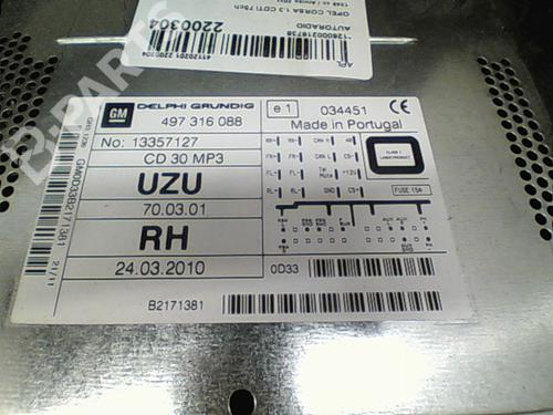 Radio OPEL CORSA D (S07) 1.3 CDTI (L08, L68) | BP10762796E6 