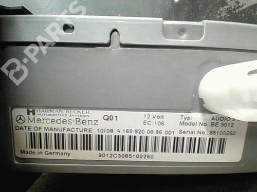 Radio MERCEDES-BENZ B-CLASS Sports Tourer (W245) B 180 CDI (245.207) | BP11738701E6 