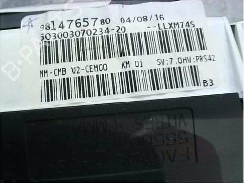 Instrument cluster PEUGEOT 508 I (8D_) 1.6 BlueHDi 120 | BP15273791C47