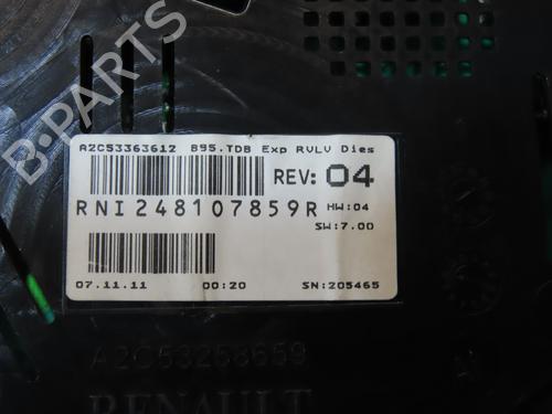 Instrument cluster RENAULT MEGANE III Hatchback (BZ0/1_, B3_) 1.5 dCi (BZ09, BZ0D, BZ1W, BZ29, BZ14) | BP11188315C47 