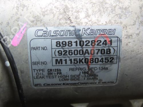 Compressor A/C ISUZU D-MAX II (TFR, TFS) 2.5 CRDi 4x4 (TFS86J) (163 hp) 25207965