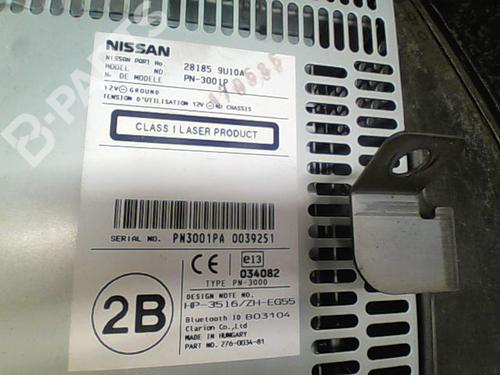 Radio NISSAN NOTE (E11, NE11) 1.5 dCi | BP10762783E6 
