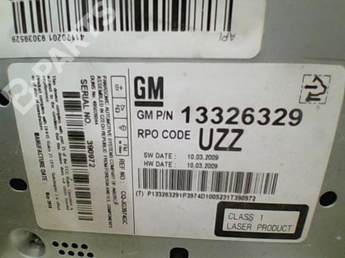 Radio OPEL INSIGNIA A (G09) 2.0 CDTI (68) | BP10762812E6 