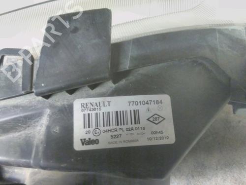 Used Left headlight RENAULT MEGANE I (BA0/1_) 1.9 D Eco (BA0A, BA0U, BA0R) (64 hp) 10768234
