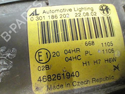 Used Right headlight Right headlight ALFA ROMEO 147 (937_) 1.9 JTD (937.AXD1A, 937.BXD1A, 937.AXV1A, 937.BXB1A,... (115 hp) 11213689 11213689