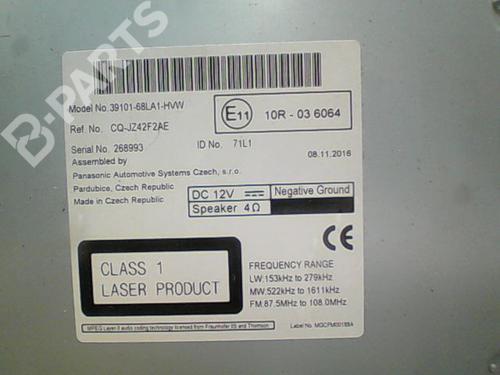 Bilradio SUZUKI SWIFT IV (FZ, NZ) 1.2 (AZH412, ZC72S) | BP10762772E6 