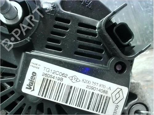 Alternator RENAULT MEGANE III Hatchback (BZ0/1_, B3_) 1.9 dCi (BZ0N, BZ0J) | BP14978437M7 
