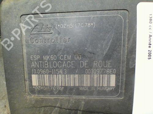 Used ABS pump PEUGEOT 1007 (KM_) 1.4 (75 hp) 10760931