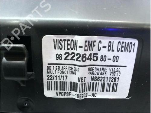 Used Display monitor PEUGEOT EXPERT Bus (V_) 1.6 BlueHDi 115 (115 hp) 15576971