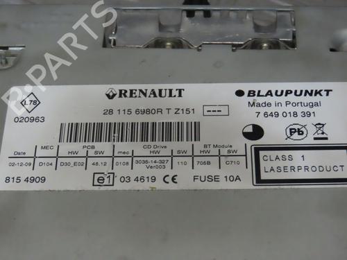 Radio RENAULT LAGUNA III (BT0/1) 1.5 dCi (BT00, BT0A, BT0T, BT1J) | BP19123399E6 