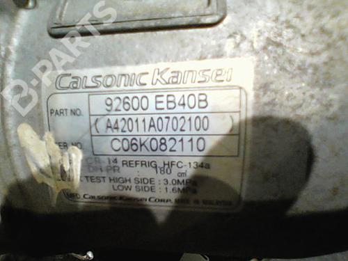 AC compressor NISSAN NAVARA NP300 (D40) 2.5 dCi 4WD | BP10759310M34 
