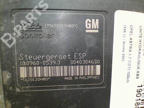 Used ABS pump OPEL ASTRA H (A04) 1.7 CDTI (L48) (100 hp) 10760767