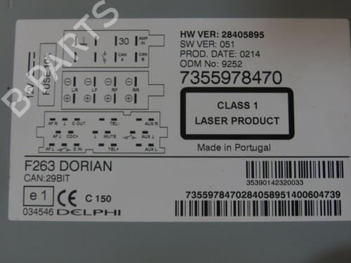 Radio OPEL COMBO Box Body/MPV (X12) 1.3 CDTI (B05) | BP21059769E6