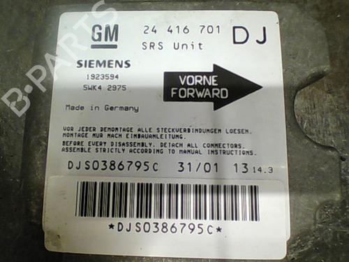 Used ECU airbags ECU airbags OPEL VECTRA B (J96) 2.0 DTI 16V (F19) (101 hp) 10762815 10762815