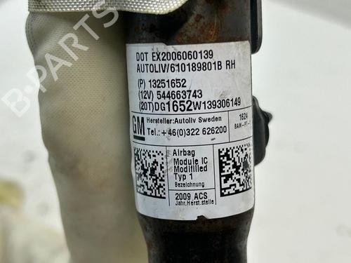 Right curtain airbag CHEVROLET CRUZE (J300) 2.0 CDI | BP24287735C12 