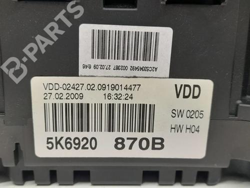 Quadrante VW GOLF VI (5K1) 2.0 GTi | BP11688533C47 