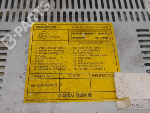 Radio SSANGYONG KYRON 2.0 Xdi | BP11883231E6 