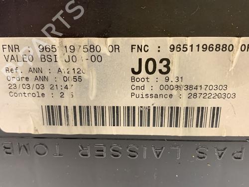 Fuse box PEUGEOT 307 (3A/C) 2.0 HDi 110 | BP13249005E1 