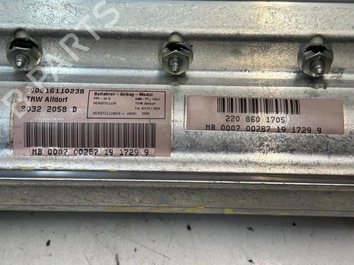 Passasjer kollisjonspute MERCEDES-BENZ S-CLASS (W220) S 320 (220.065, 220.165) | BP23448133C10 