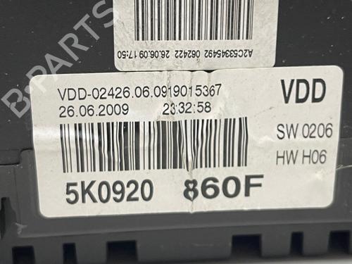 Instrument cluster VW GOLF VI (5K1)  | BP19778439C47 