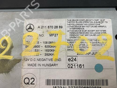 Radio MERCEDES-BENZ E-CLASS (W211) E 280 CDI (211.020) | BP16214049E6 