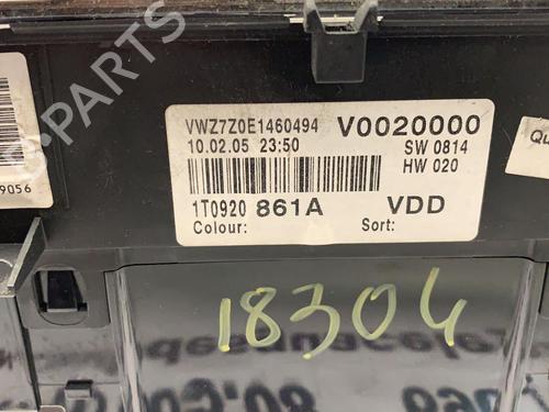 Instrument cluster VW TOURAN (1T1, 1T2) 1.9 TDI | BP16039260C47 
