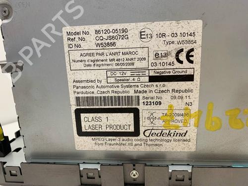Radio TOYOTA AVENSIS Saloon (_T27_)  | BP18844163E6 