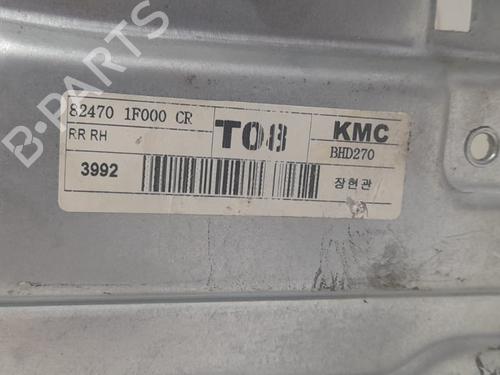 Rear right window mechanism KIA SPORTAGE II (JE_, KM_) 2.0 CRDi 4WD | BP19107186C25 