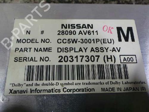 Display monitor NISSAN PRIMERA (P12) 1.8 | BP12611675C48 