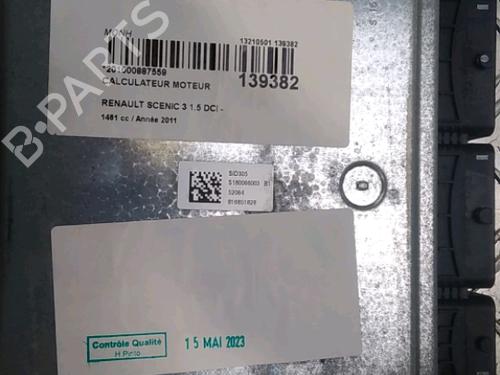 Used Engine control unit (ECU) RENAULT SCÉNIC III (JZ0/1_) 1.5 dCi (110 hp) 13301967