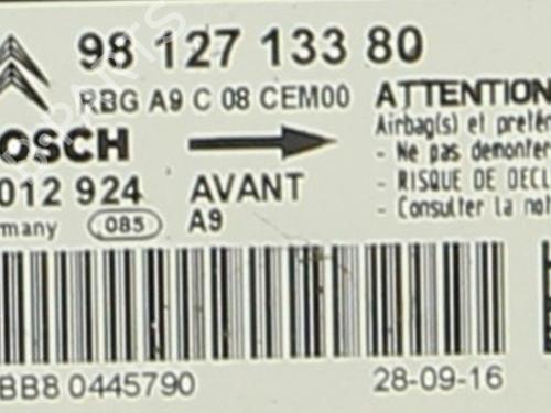 Airbag styreenhed Airbag styreenhed PEUGEOT 208 I (CA_, CC_) 1.2 VTI 82 (82 hp) 37431705 37431705