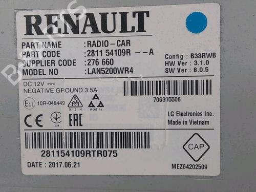 Used Radio Radio RENAULT TRAFIC III Van (FG_) 1.6 dCi 95 (FGMJ, FGMR) (95 hp) 34357911 34357911