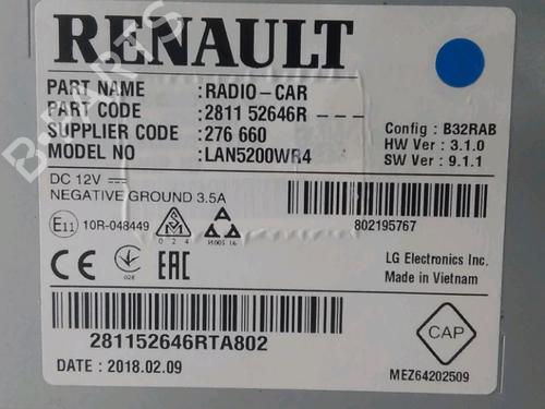Radio RENAULT MASTER III Bus (JV) 2.3 dCi 170 FWD (JV0L) | BP32659687E6