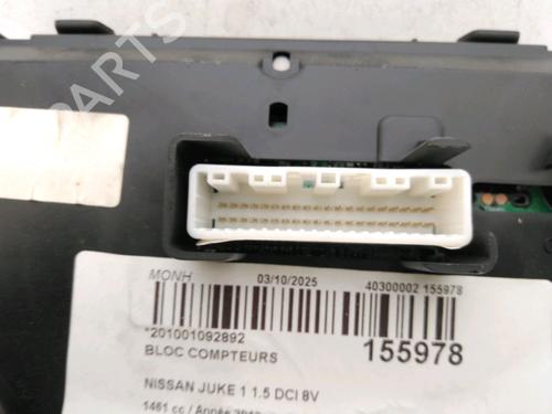 Used Instrument cluster NISSAN JUKE (F15) 1.5 dCi (110 hp) 30187941