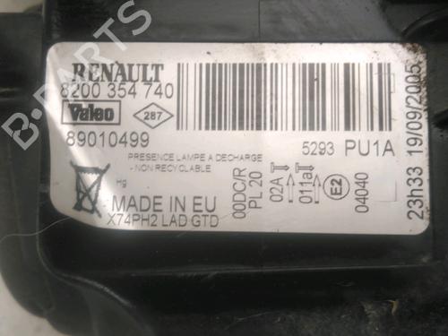 Venstre forlygte RENAULT LAGUNA II (BG0/1_) 1.9 dCi (BG08, BG0G) (120 hp) 28970294