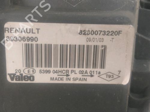 Lyskaster venstre RENAULT MEGANE II (BM0/1_, CM0/1_) 1.9 dCi (BM0G, CM0G) (120 hp) 28310073