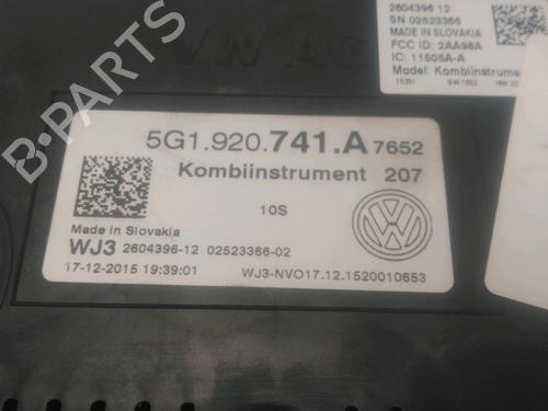 Instrument cluster VW GOLF VII (5G1, BQ1, BE1, BE2) 1.6 TDI | BP24919592C47