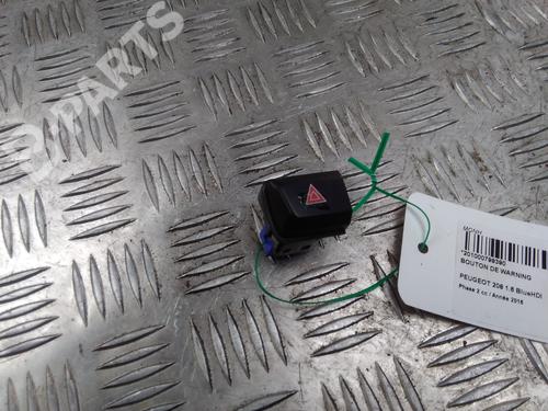 Used Warning switch PEUGEOT 208 I (CA_, CC_) 1.6 HDi / BlueHDi 75 (75 hp) 11518493