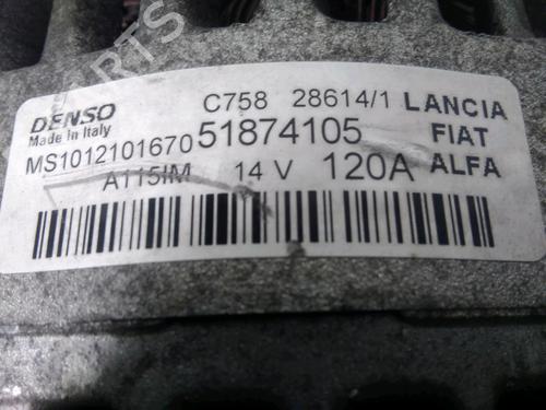 Used Alternator Alternator LANCIA YPSILON (312_) 0.9 TwinAir (312.PXG11, 312.PXG1A, 312.YXG11, 312.YXG1A) (86 hp) 25623141 25623141