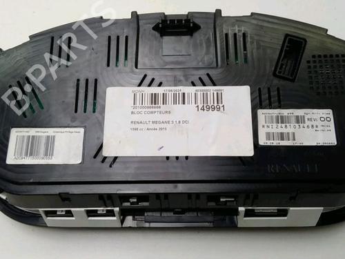 Used Instrument cluster RENAULT MEGANE III Hatchback (BZ0/1_, B3_) 1.6 dCi (BZ00, BZ12, BZ13) (130 hp) 18477999