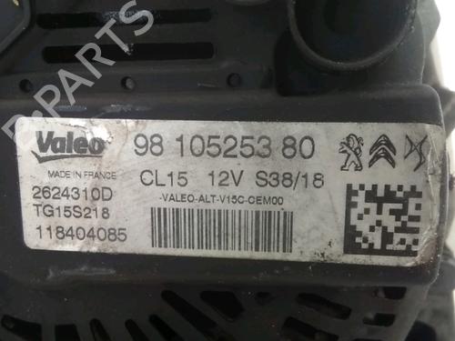 Used Alternator Alternator CITROËN JUMPY III Van (V_) 1.6 BlueHDi 115 (115 hp) 33712525 33712525
