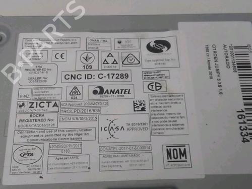 Used Radio Radio CITROËN JUMPY III Van (V_) 1.6 BlueHDi 115 (115 hp) 33998193 33998193