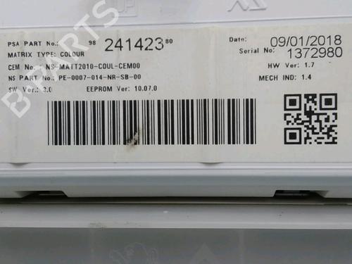 Used Instrument cluster Instrument cluster PEUGEOT 2008 I (CU_) 1.2 THP 110 / PureTech 110 (110 hp) 20977386 20977386