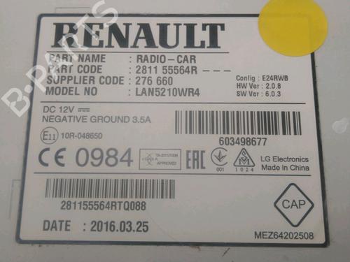 Used Radio RENAULT CLIO IV (BH_) 1.5 dCi 90 (90 hp) 28572687