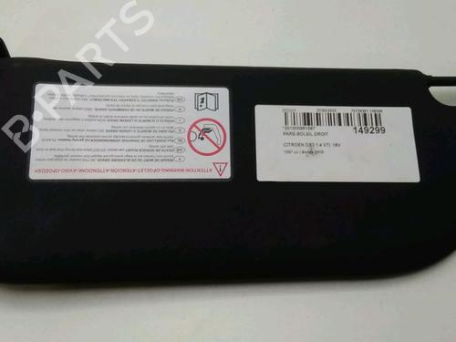 Used Right sun visor CITROËN DS3 (SA_) 1.4 VTi 95 (95 hp) 18035450