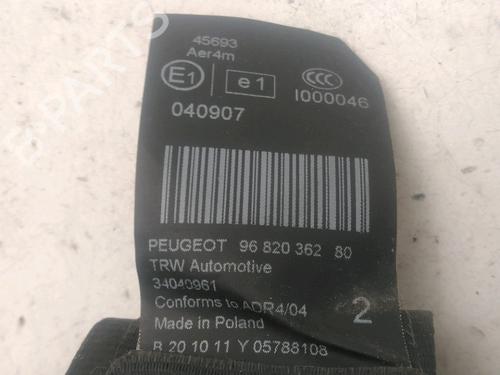 Høyre bak beltestrammer PEUGEOT 3008 I MPV (0U_) 1.6 HDi (112 hp) 24231685