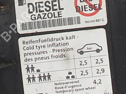 Used Fuel flap VW GOLF V (1K1) 1.9 TDI (105 hp) 31152042