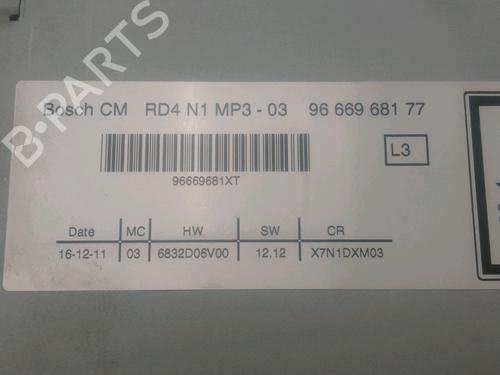 Radio CITROËN BERLINGO MULTISPACE (B9) 1.6 HDi 110 | BP24966711E6