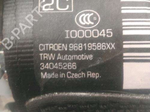 Rear center seatbelt CITROËN C3 II (SC_) 1.2 VTi 82 | BP28121253I27 