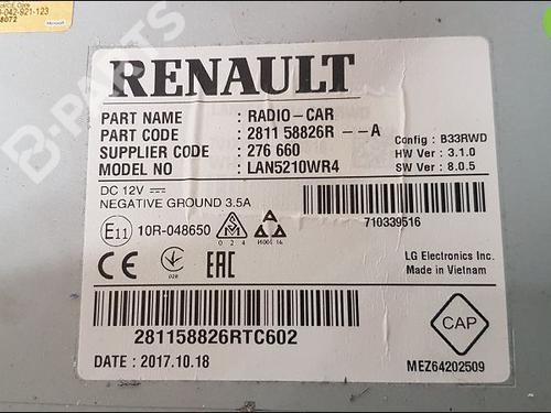 Radio RENAULT CLIO IV Grandtour (KH_) 1.2 16V | BP12107543E6 